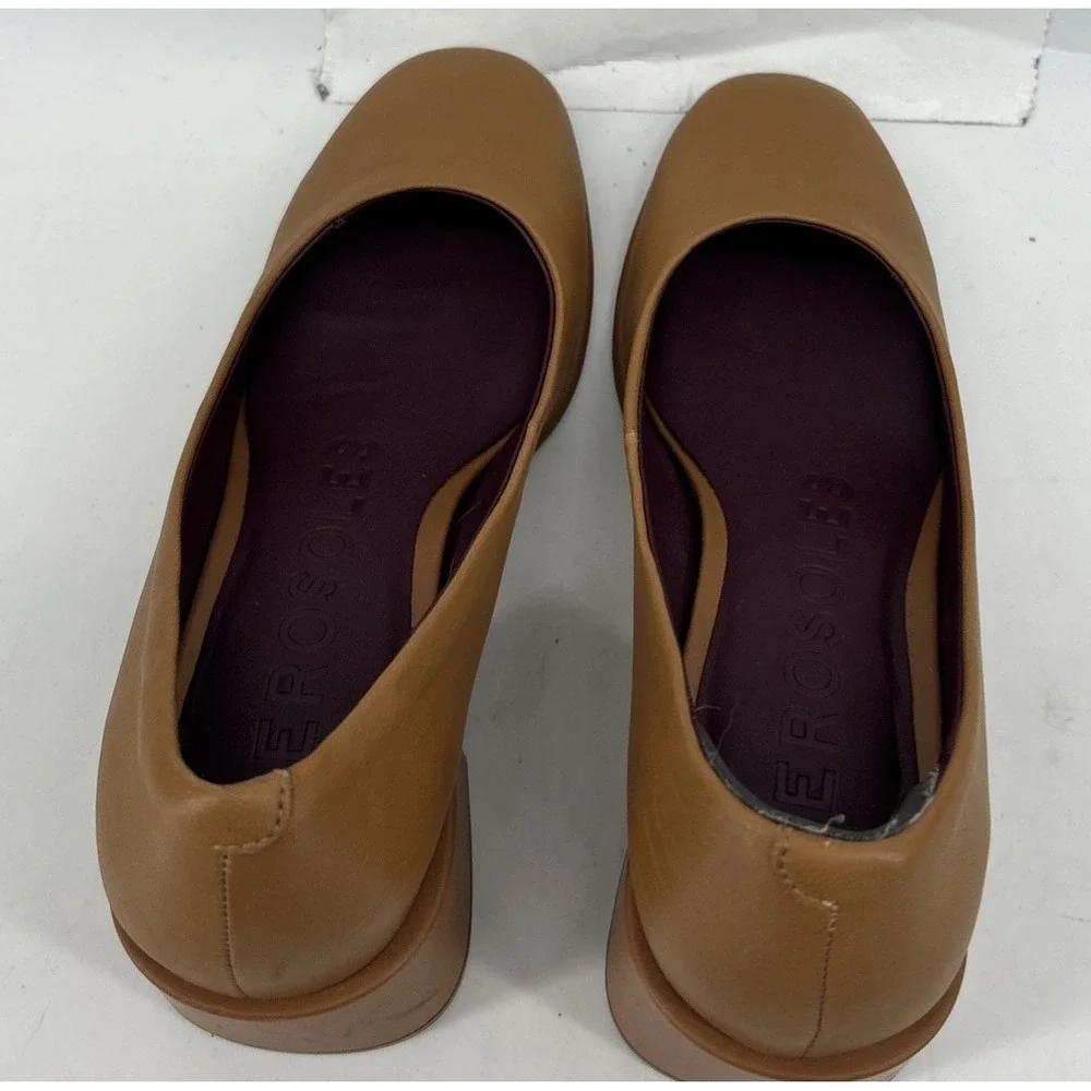Aerosoles Alae Block Heel Pumps Beige Leather Women's Size 5M‎